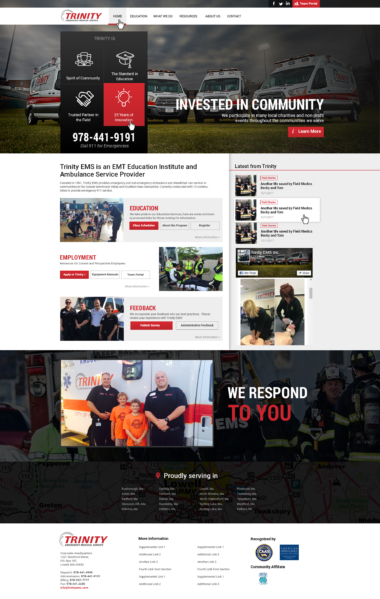 Trinity EMS Ambulance Website Design